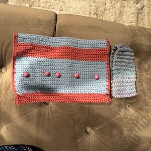 Colorful Crochet Scarf and Headband Set